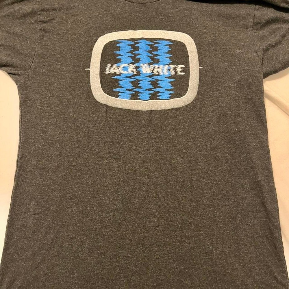 Jack White Glitch TV Logo Tee Third Man Boarding House Reach Charcoal Grey Shirt